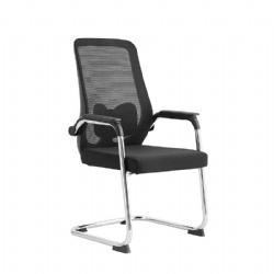 Fixed armrest low back mesh visitor chair