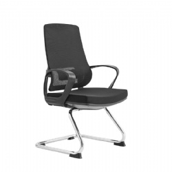 Fixed armrest low back fabric seat meeting chair