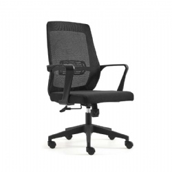 Fixed armrest middle back mesh swivel chair