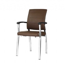 Fixed PP armrest low back pu visitor chair for meeting rom